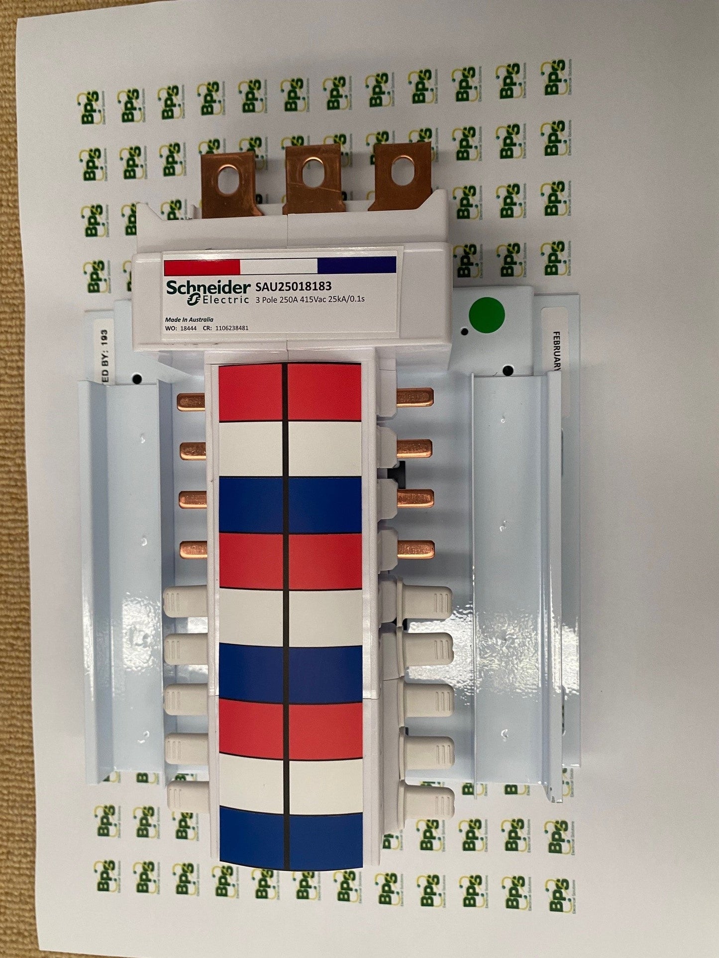 Encapsulated 250 Amp MCB Chassis Top or Bottom Feed 18mm Pitch