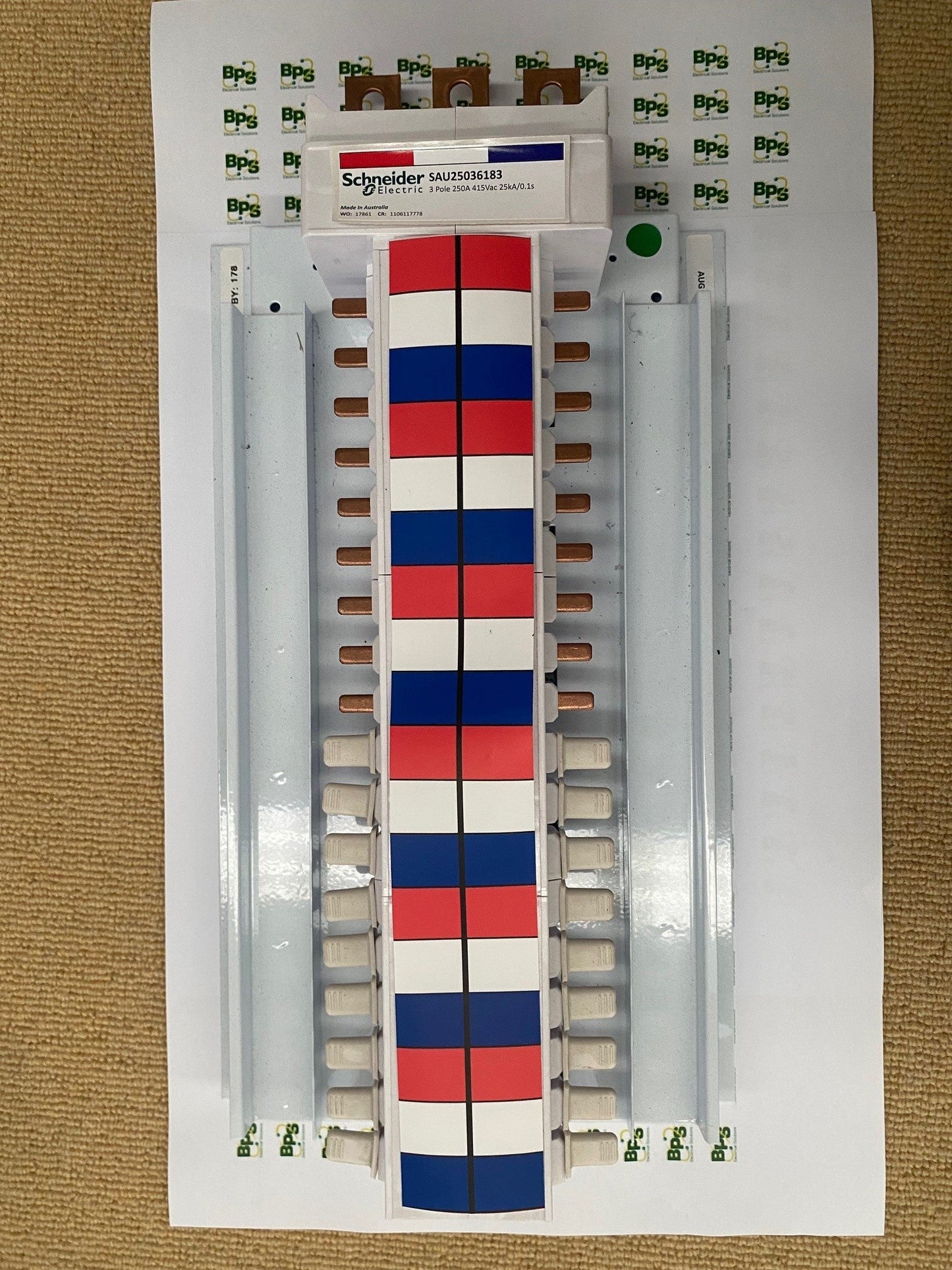 Encapsulated 250 Amp MCB Chassis Top or Bottom Feed 18mm Pitch