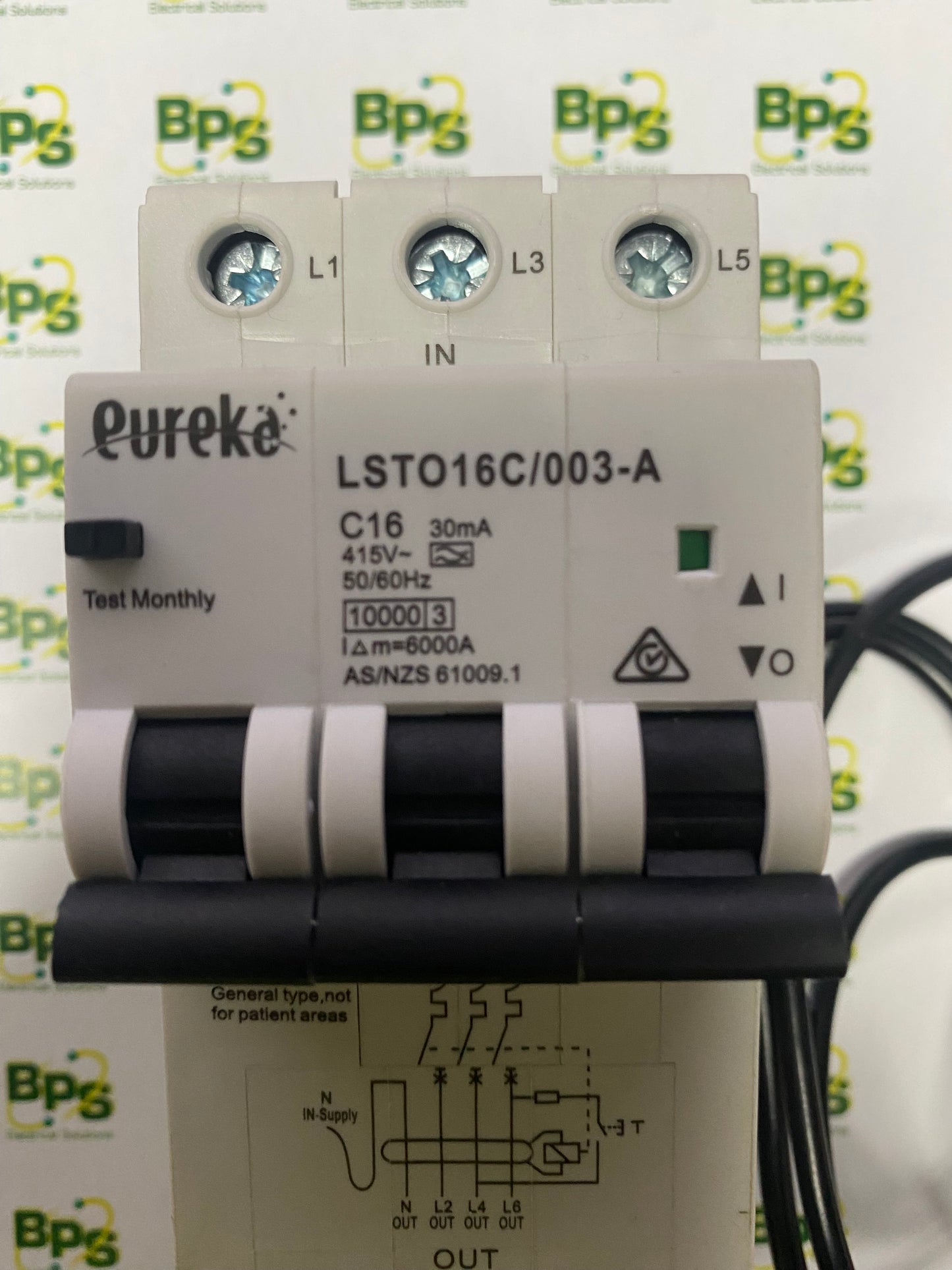 RCBO EUREKA 3 Pole 10A C Curve 10kA 30mA LSTO10C-003A